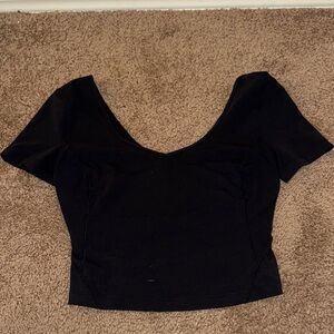 Lululemon Athletica Black Cap Sleeve shirt
